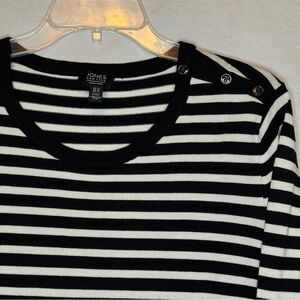 Jones New York Classic Striped Sweater